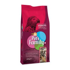 Pets Family Sağlıklı ve Dengeli Beslenen Papağan Yemi 600 Gr