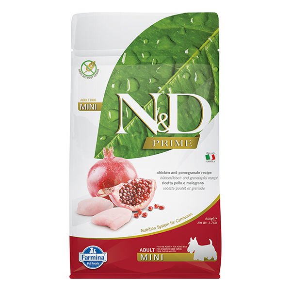 N&D Prime Tavuk ve Narlı Küçük Irk Yetişkin Köpek Maması 800 Gr