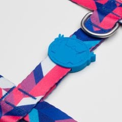 Lindo Dogs Pink Dream H Tipi Köpek Göğüs Tasması Mavi/Pembe Beden Large