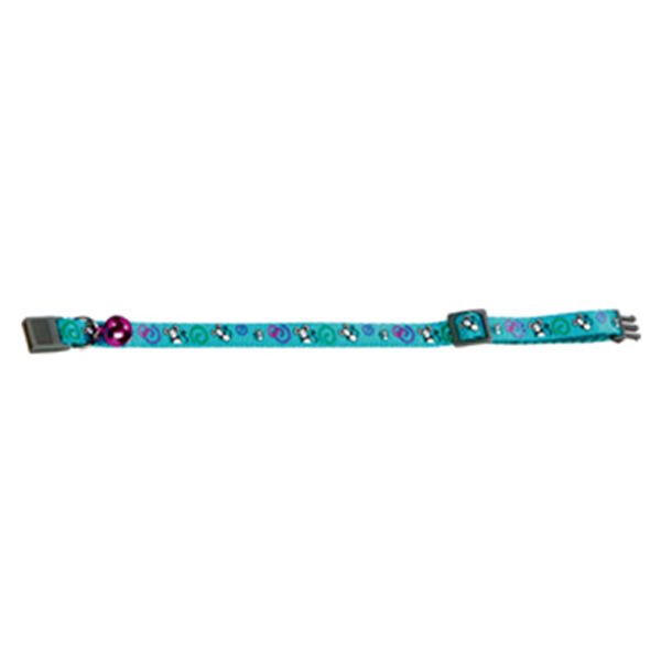 Flamingo Fare Desenli Kedi Boyun Tasması Mavi 30 Cm