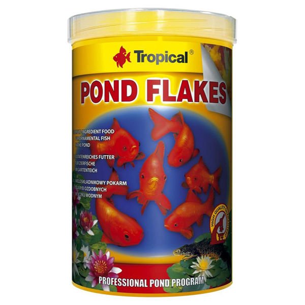 Tropical Pond Flakes Havuz Balıkları için Pul Yem 1000 Ml