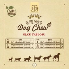 Doggie Doğal Zeytin Ağacı Köpek Çiğneme Oyuncağı Large