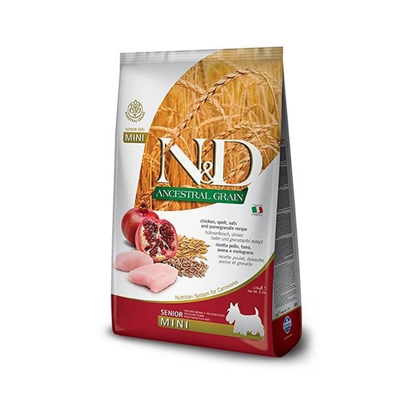 N&D Düşük Tahıllı Senior Tavuklu Küçük Irk Yaşlı Köpek Maması 2.5 Kg