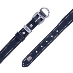 Doggie Comfort Deri Kemik Desenli Köpek Boyun Tasması Small Siyah 2x30-35 Cm