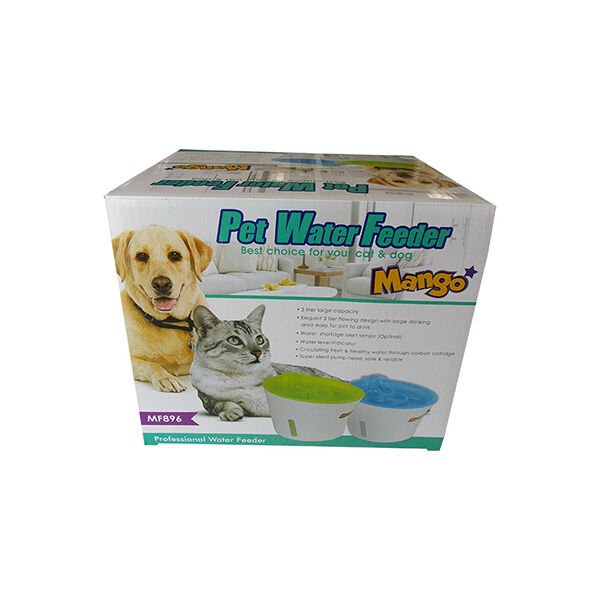 Dophin Kedi ve Köpek İçin Su Sebili Mavi-Yeşil