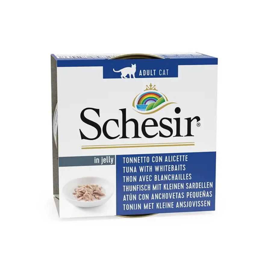 Schesir Jöle İçinde Ton ve Ringa Balıklı Yetişkin Kedi Konservesi 85 gr