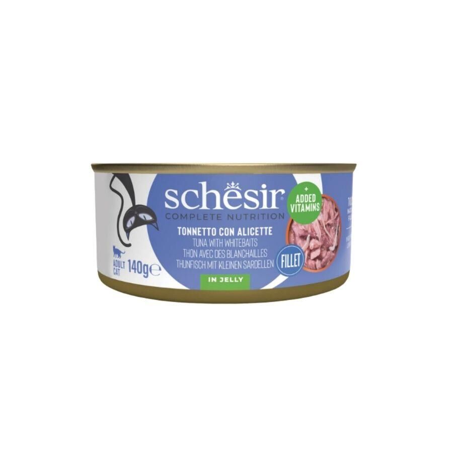 Schesir Jöle İçinde Ton ve Ringa Balıklı Yetişkin Kedi Konservesi 140 gr
