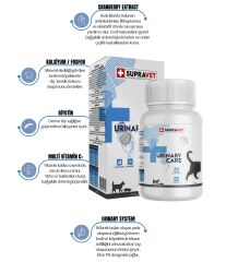 Supravet Urinary Care Kedi ve Köpek İçin İdrar Sağlığı Sistem Destekleyici Tablet (75 Tablet)