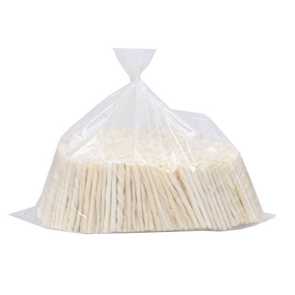 Delibon Deri Orta Boy Burgu Kemik Köpek Ödülü Beyaz 5 Kg