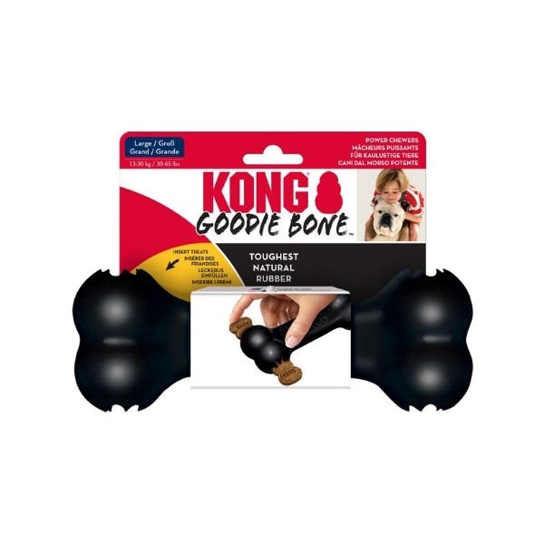Kong Kemik Şeklinde Kauçuk Köpek Oyuncağı Large 21 Cm Siyah