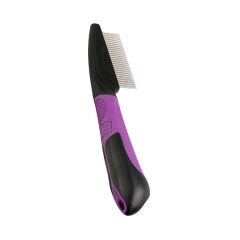 Karlie Uzun Dişli Kedi Tüy Tarağı Mor/Siyah 21 Cm