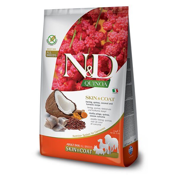 N&D Quinoa Skin Coat Ringa Balığı Yetişkin Köpek Maması 7 Kg