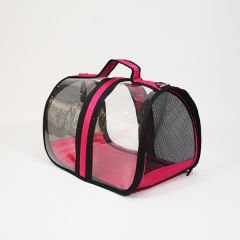 Bacco Milano Şeffaf Kedi Ve Köpek Taşıma Çantası Pembe
