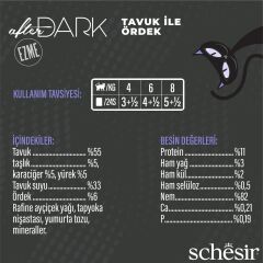 Schesir After Dark Pate Tavuk Etli ve Ördek Etli Tahılsız Yetişkin Kedi Konservesi 80 gr