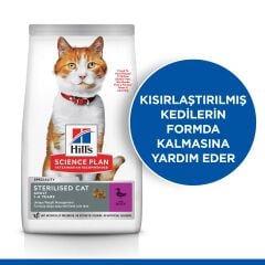 Hill's SCIENCE PLAN Kısırlaştırılmış Yetişkin Ördekli Kedi Maması 3 kg