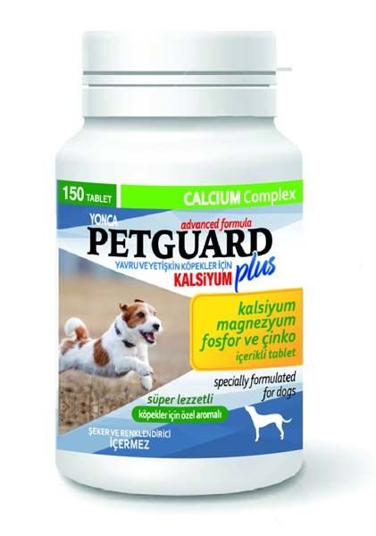 Petguard Plus Kalsiyum Fosfor ve Çinkolu Köpek Vitamini 150 Adet