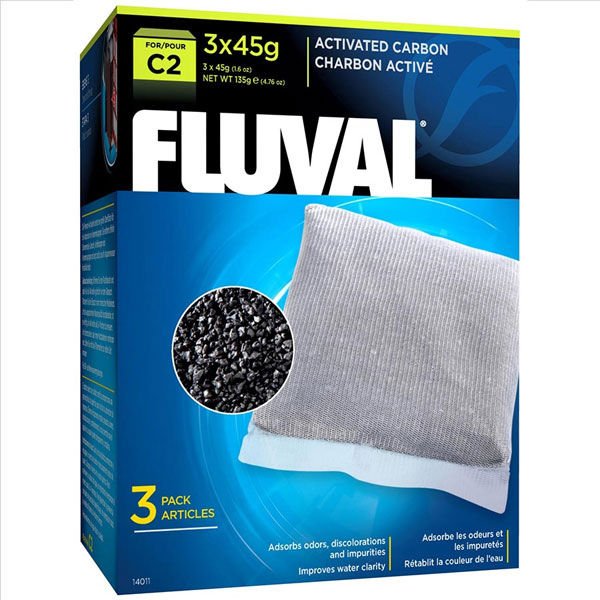 Fluval C2 Akvaryum Filtre Karbonu 3 Adet 45 Gr