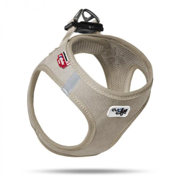 Curli Cord Vest Köpek Göğüs Tasması Tan Xsmall 35-40 Cm
