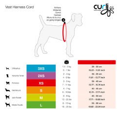 Curli Cord Vest Köpek Göğüs Tasması Tan Xsmall 35-40 Cm