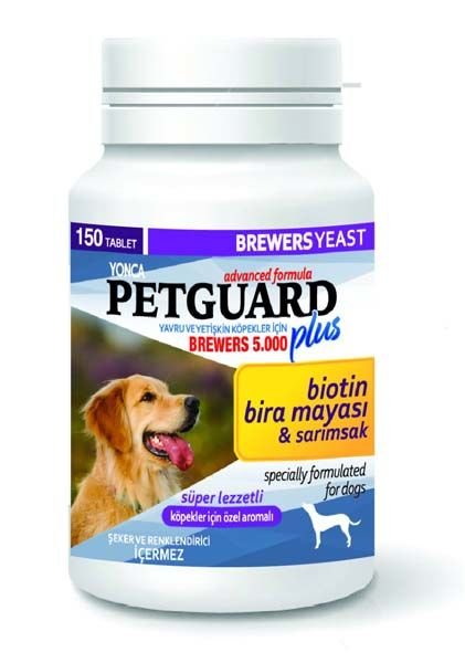 Petguard Biotin ve Sarımsaklı Bira Mayası Köpek Vitamini 150 Adet