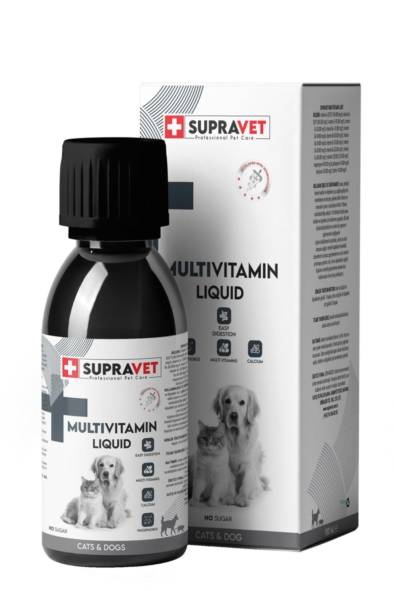 Supravet Multivitamin Sağlıklı Kedi Köpekler İçin Sıvı Damla 100 ml