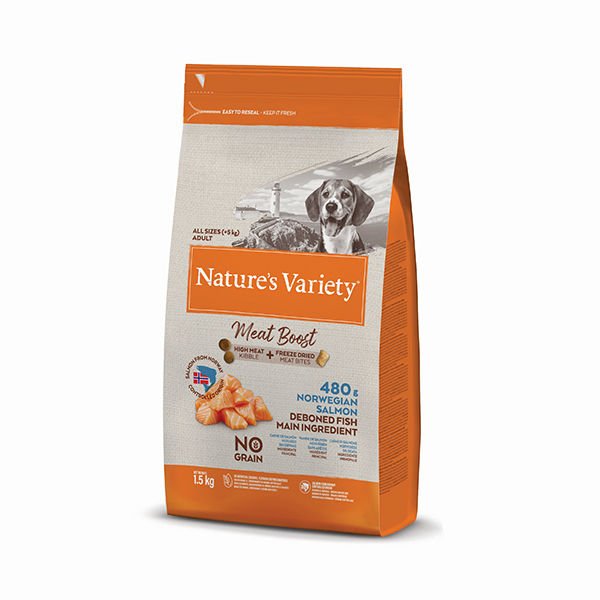 Natures Variety Meat Boost Norveç Somonlu Yetişkin Köpek Maması 1.5 Kg