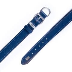 Doggie Comfort Deri Kemik Desenli Köpek Boyun Tasması Medium Mavi 3x42-50 Cm