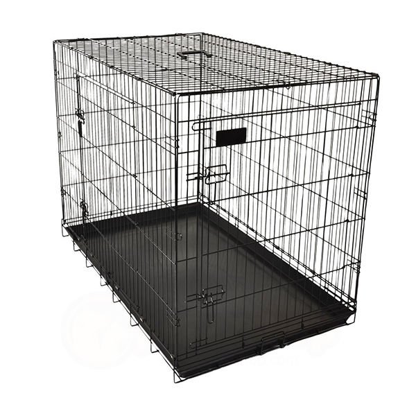 Flamingo Tel Köpek ve Kedi Kafesi Siyah Large 56x92x64 Cm