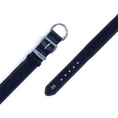 Doggie Comfort Deri Kemik Desenli Köpek Boyun Tasması Large Siyah 3.5x52-60 Cm