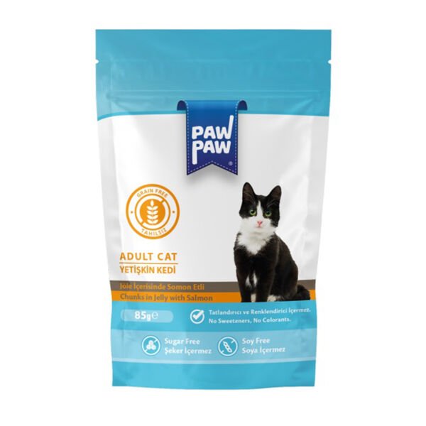 Pawpaw Jöle İçerisinde Somonlu Pouch Yetişkin Kedi Konservesi 85 Gr