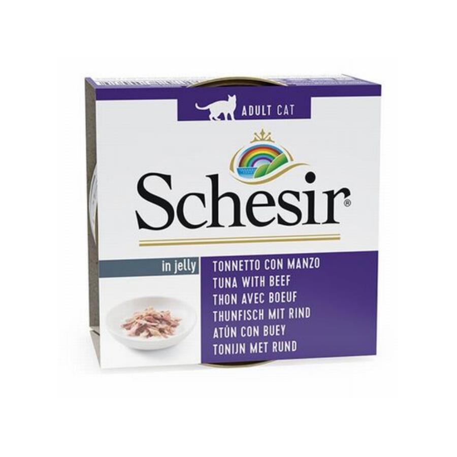 Schesir Jel İçinde Ton Balıklı & Sığır Etli Kedi Konservesi 85 gr