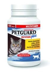 Petguard Kediler İçin Çinko Demir Magnezyum Taurine ve L-karnitinli Multivitamin Tablet 150 Adet