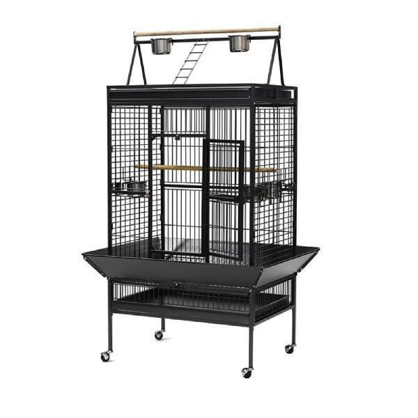 Dayang Tekerlekli Ayak Açılır Papağan Kafesi Siyah 102.5x80x172 Cm