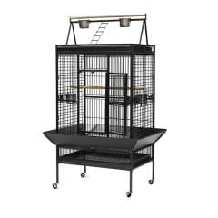 Dayang Tekerlekli Ayak Açılır Papağan Kafesi Siyah 102.5x80x172 Cm