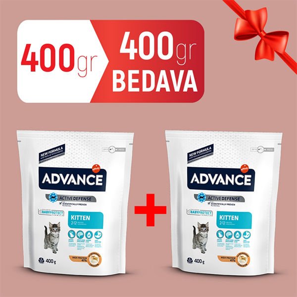 Advance Kitten Tavuklu Yavru Kedi Maması 400+400 Gr