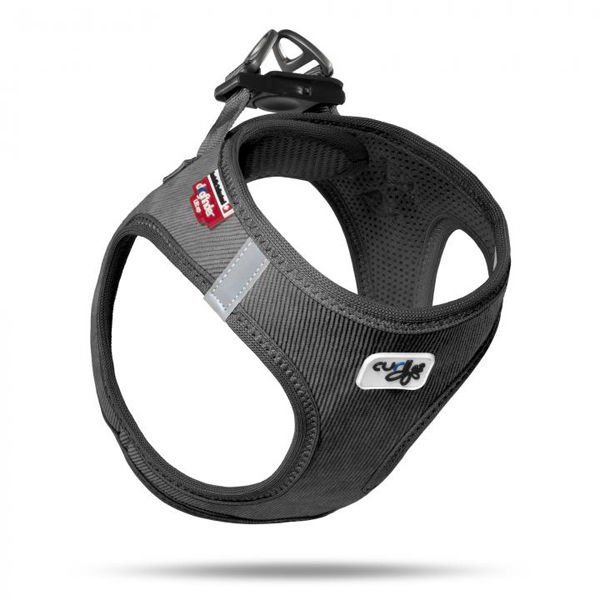 Curli Cord Vest Köpek Göğüs Tasması Siyah Xsmall 35-40 Cm