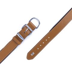 Doggie Comfort Deri Kemik Desenli Köpek Boyun Tasması Large Camel 3.5x52-60 Cm