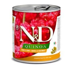 N&D Quinoa Skın Bıldırcın ve Hindistan Cevizli Köpek Konservesi 285 gr