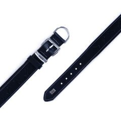 Doggie Comfort Deri Kemik Desenli Köpek Boyun Tasması Small Siyah 4x47-55 Cm