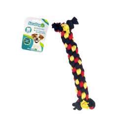 Euro Dog Dumbell Diş İpi Köpek Oyuncağı Sarı/Siyah/Kırmızı 14 Cm