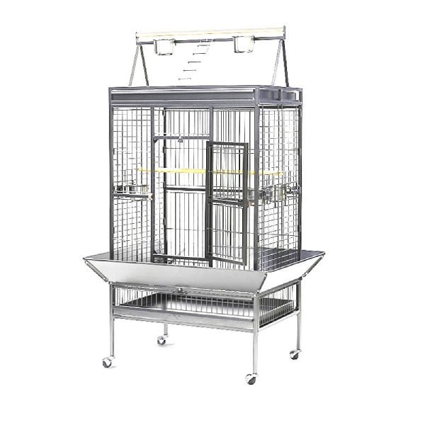 Dayang Tekerlekli Ayak Açılır Papağan Kafesi Beyaz 102.5x80x172 Cm