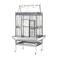 Dayang Tekerlekli Ayak Açılır Papağan Kafesi Beyaz 102.5x80x172 Cm