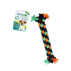 Euro Dog Dumbell Diş İpi Köpek Oyuncağı Siyah/Turuncu/Yeşil 14 Cm