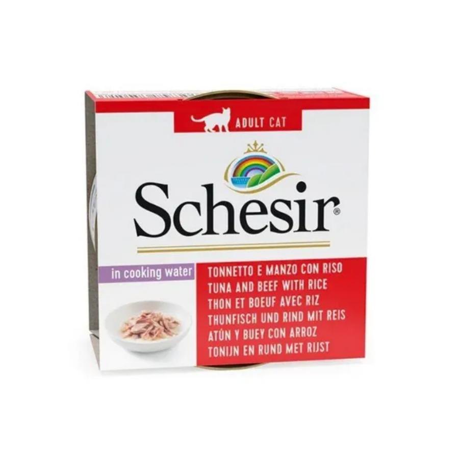 Schesir Ton Balıklı ve Sığır Etli Pirinçli Kedi Konservesi 85 gr