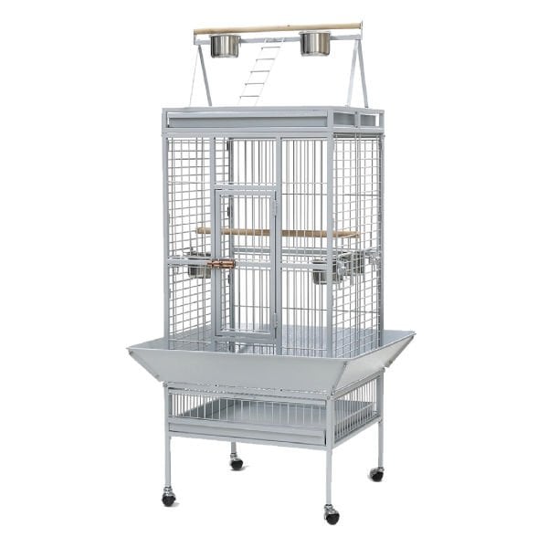 Dayang Tekerlekli Ayak Açılır Papağan Kafesi Gri 61x56x168 Cm