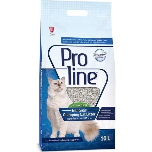 Proline Kokusuz İnce Taneli Topaklanan Bentonit Kedi Kumu 10 lt