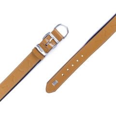 Doggie Comfort Deri Kemik Desenli Köpek Boyun Tasması Small Camel 4x47-55 Cm