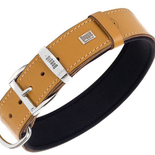 Doggie Comfort Deri Kemik Desenli Köpek Boyun Tasması Small Camel 4x47-55 Cm