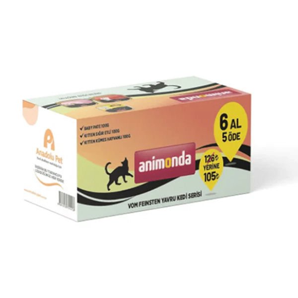 Animonda Vom Feinsten Karışık Yavru Kedi Konservesi 100 Gr 6 Al 5 Öde