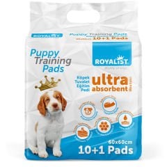 Royalist Yapışkan Bantlı Köpek Tuvalet Eğitim Pedi 11 Adet 60x60 Cm